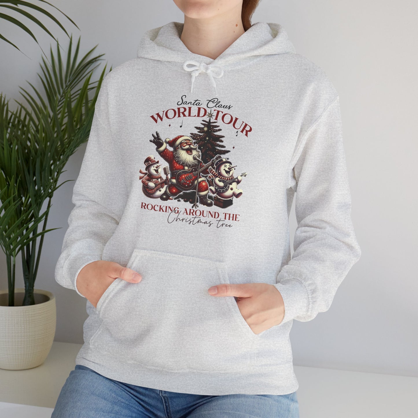 Santa Claus World Tour Hoodie — 'Rocking Around the' Christmas Sweatshirt