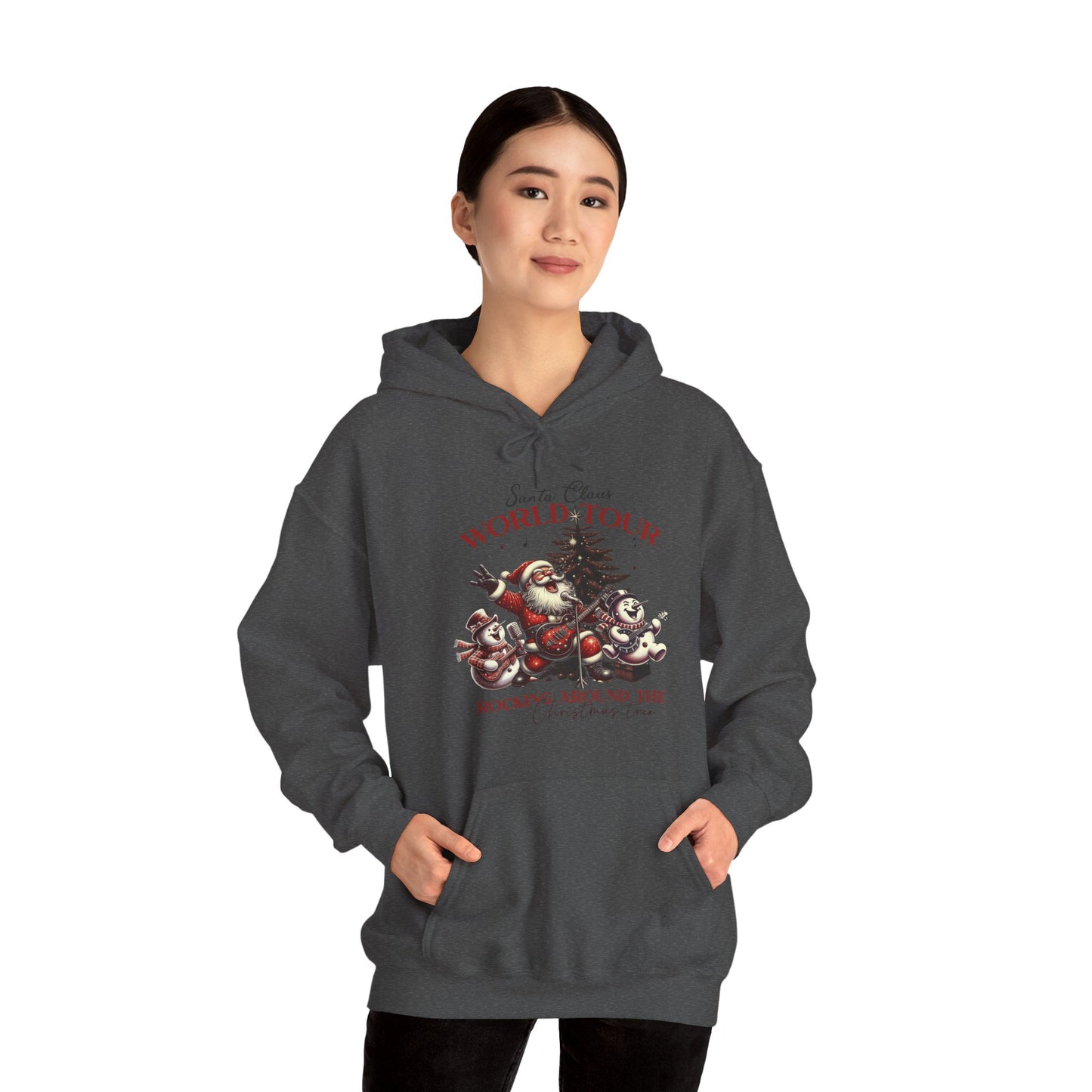 Santa Claus World Tour Hoodie — 'Rocking Around the' Christmas Sweatshirt