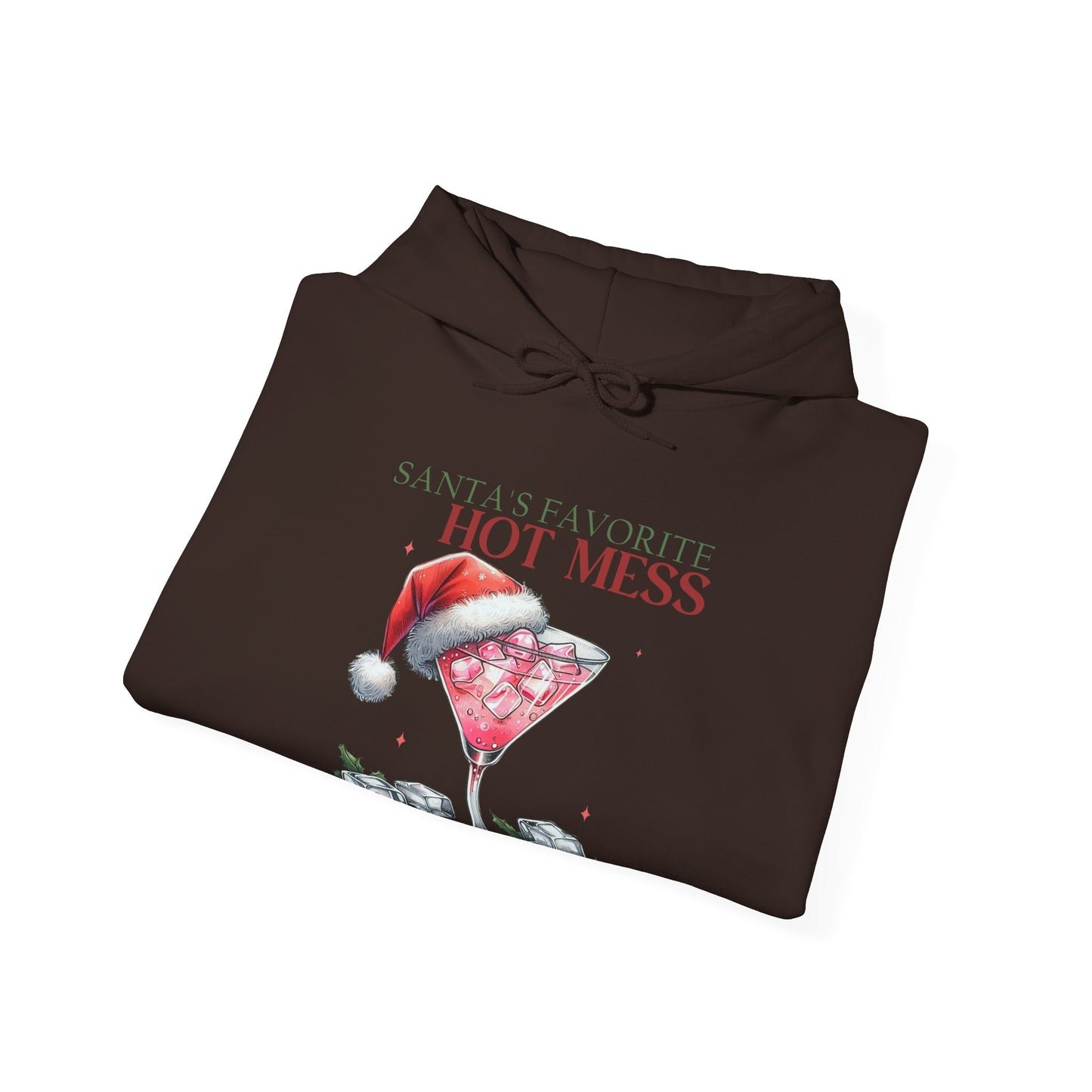 Christmas 'Hot Mess' Cocktail Hoodie — Funny Holiday Party Sweatshirt