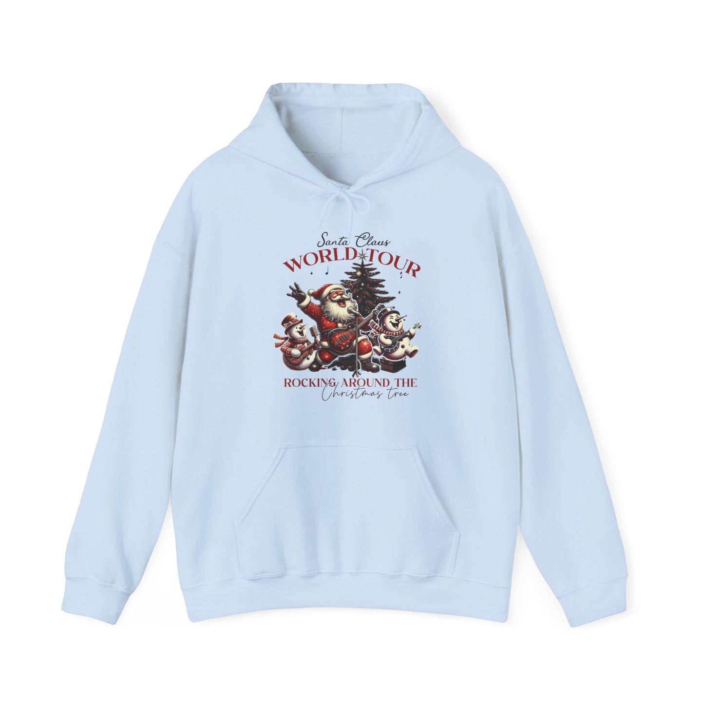 Santa Claus World Tour Hoodie — 'Rocking Around the' Christmas Sweatshirt