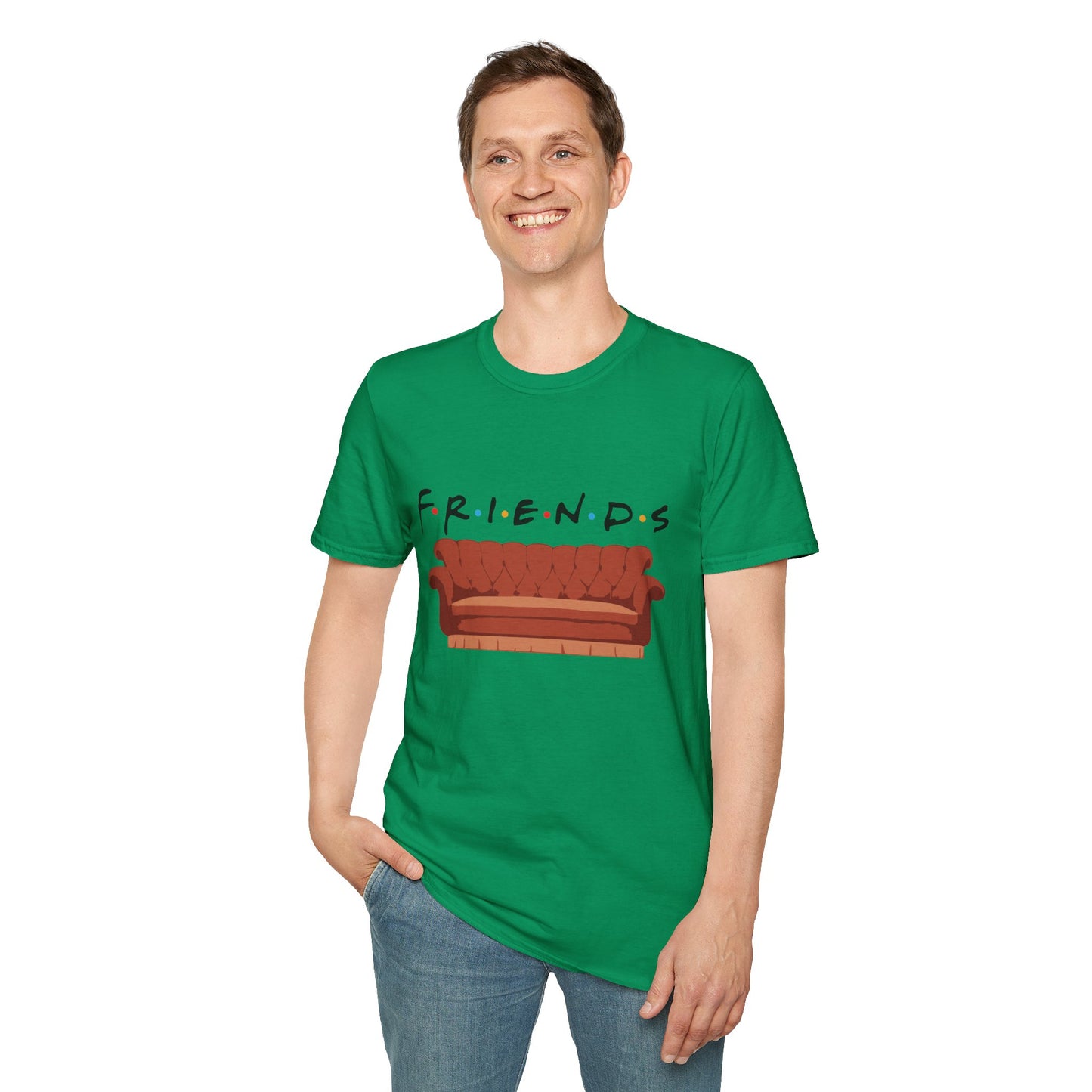 Friends TV Show Couch T-Shirt — Retro Sitcom Logo Tee