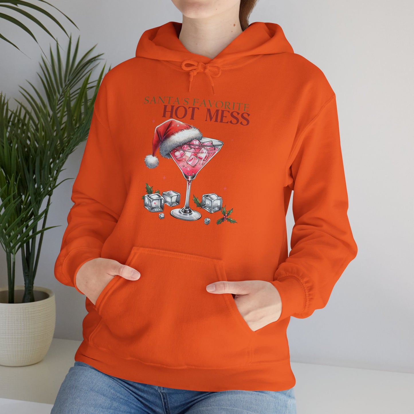 Christmas 'Hot Mess' Cocktail Hoodie — Funny Holiday Party Sweatshirt
