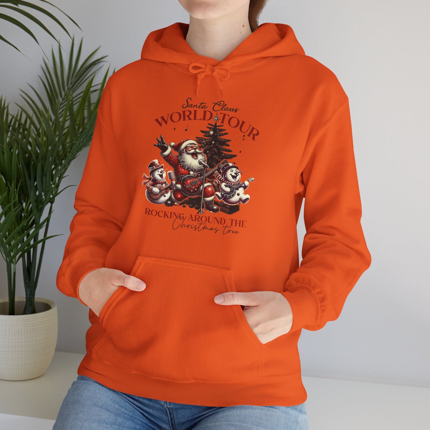 Santa Claus World Tour Hoodie — 'Rocking Around the' Christmas Sweatshirt