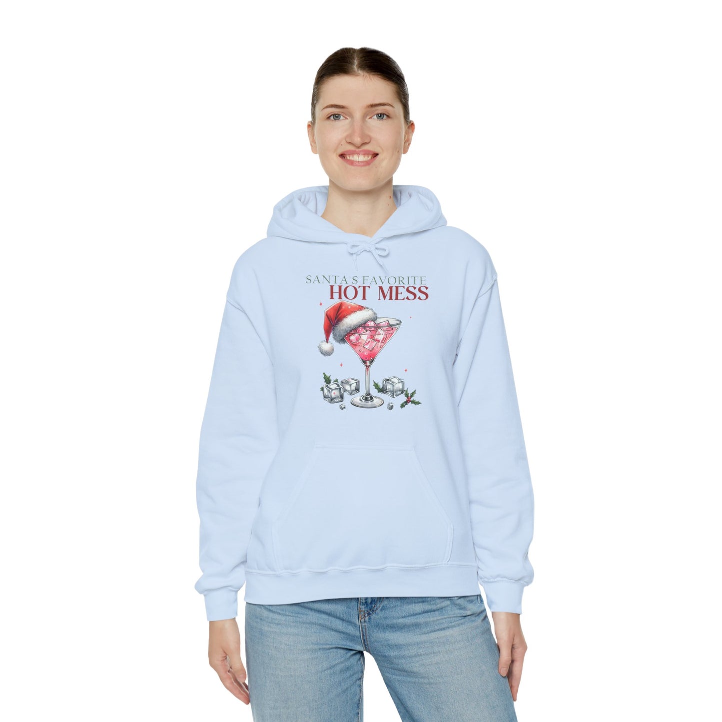 Christmas 'Hot Mess' Cocktail Hoodie — Funny Holiday Party Sweatshirt