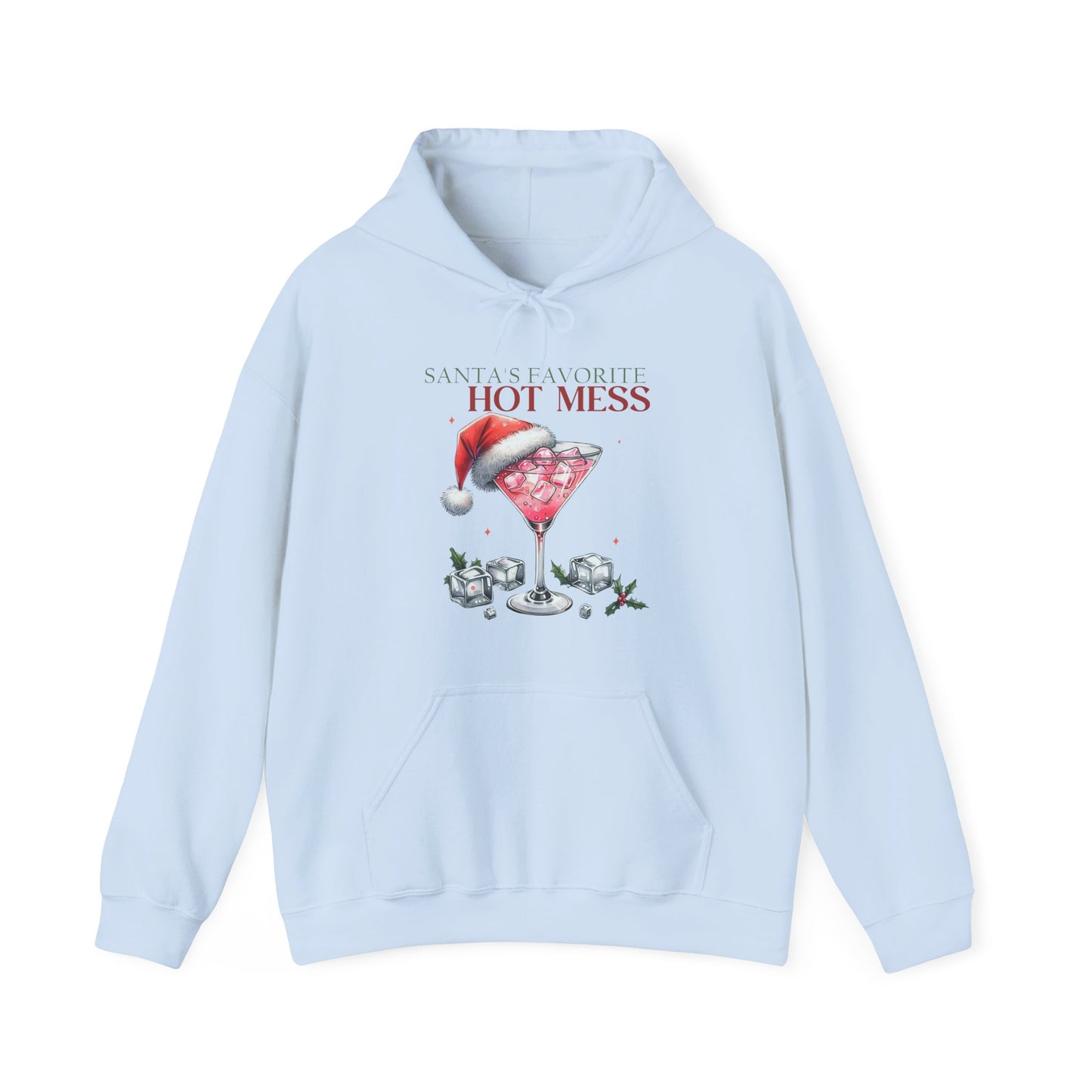 Christmas 'Hot Mess' Cocktail Hoodie — Funny Holiday Party Sweatshirt