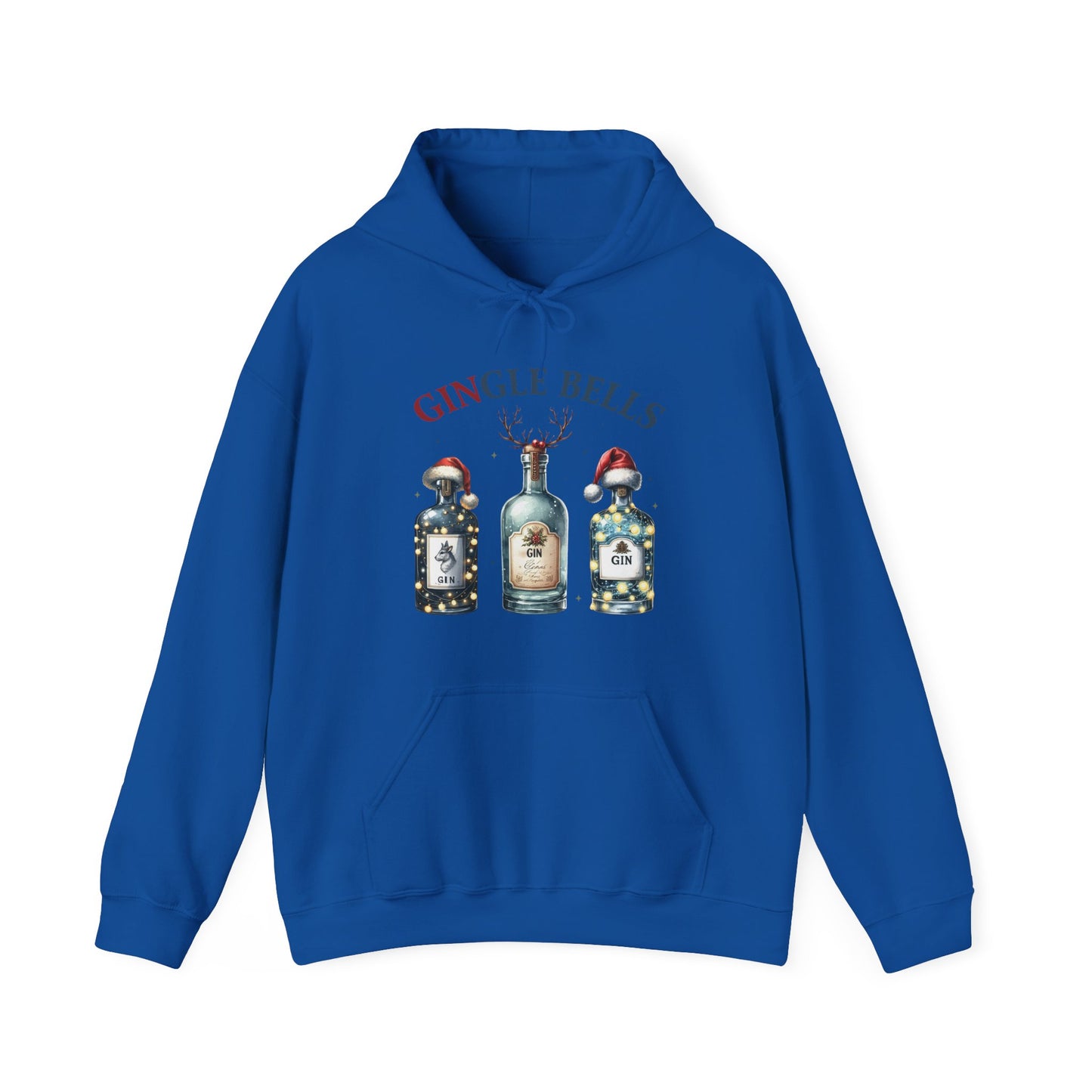 Hoodie — "Gingle Bells" Festive Bottle Christmas Hooded Sweatshirt