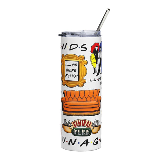 Friends TV Show Stainless Steel Tumbler — 20oz Central Perk 'I'll Be There For You' Travel Cup