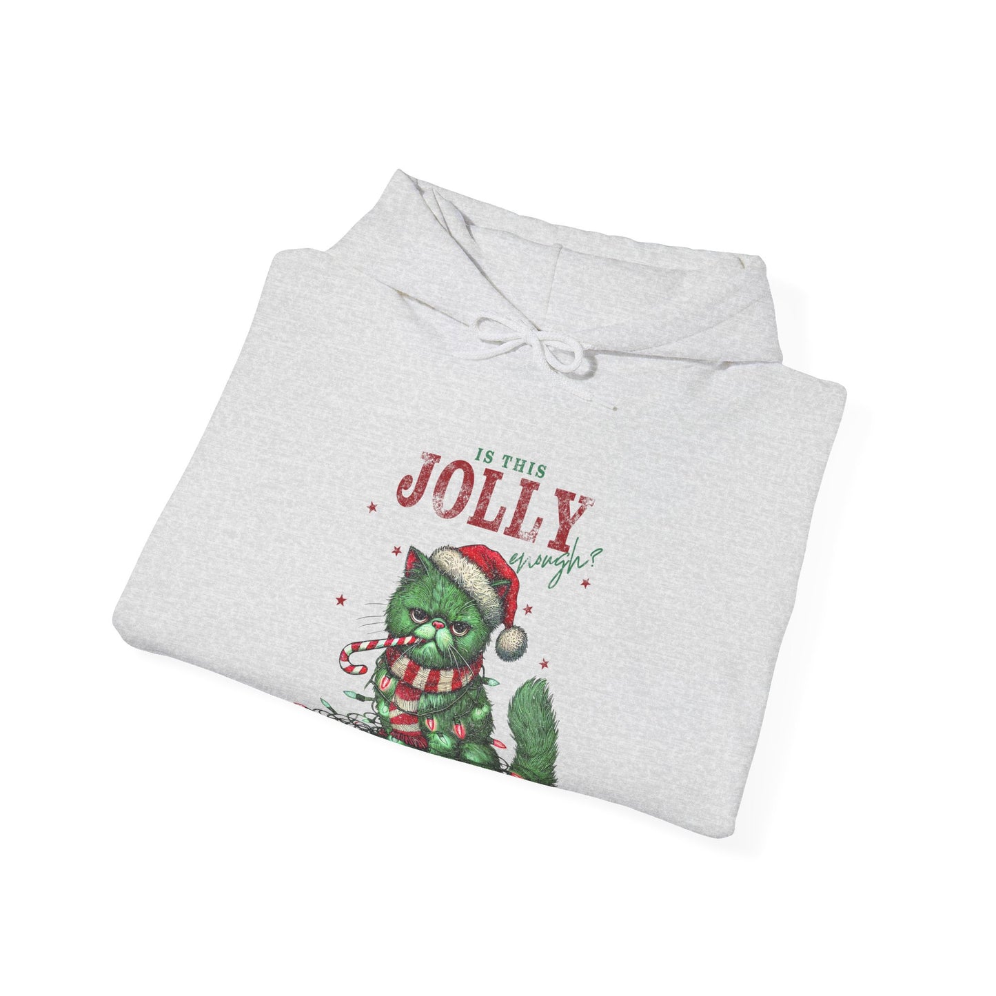 Holiday Dino Hoodie - "Be Jolly" Cute Christmas T-Rex Sweatshirt