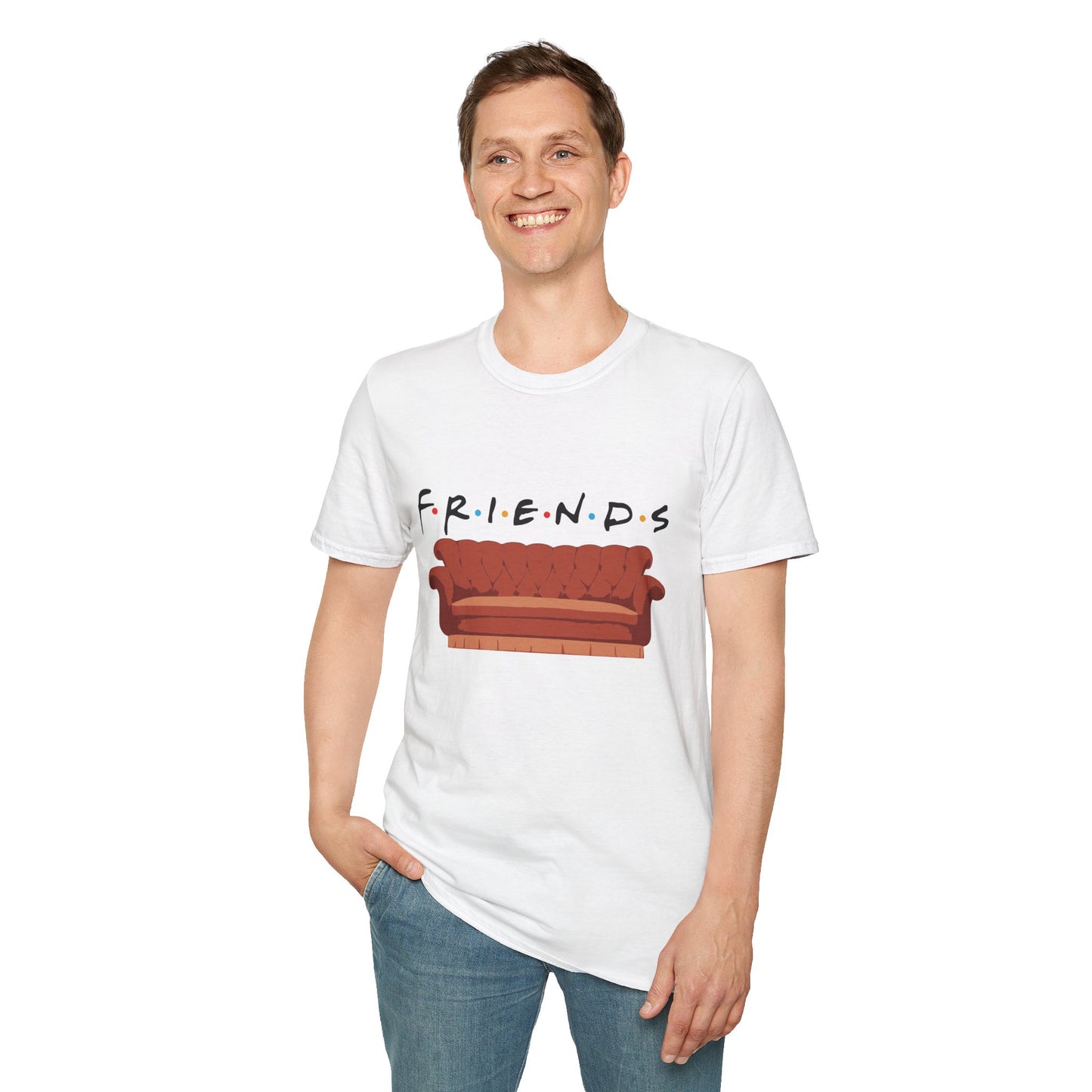 Friends TV Show Couch T-Shirt — Retro Sitcom Logo Tee