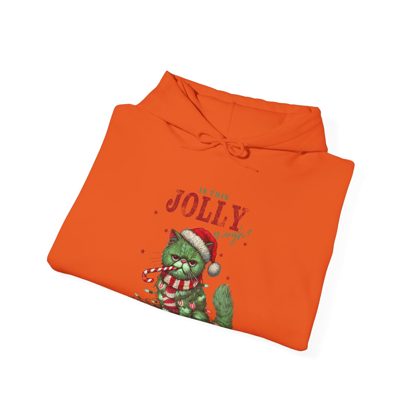 Holiday Dino Hoodie - "Be Jolly" Cute Christmas T-Rex Sweatshirt
