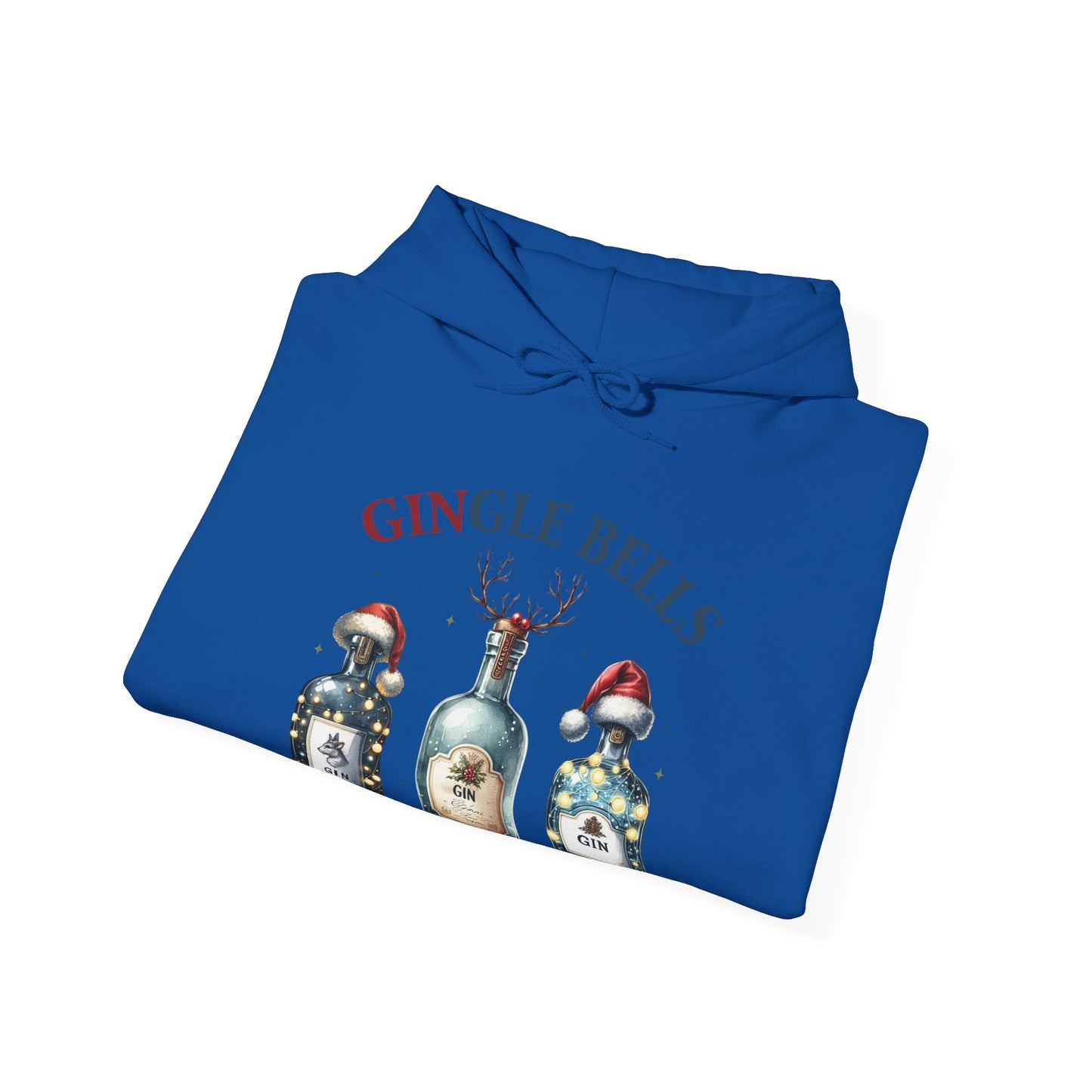 Hoodie — "Gingle Bells" Festive Bottle Christmas Hooded Sweatshirt