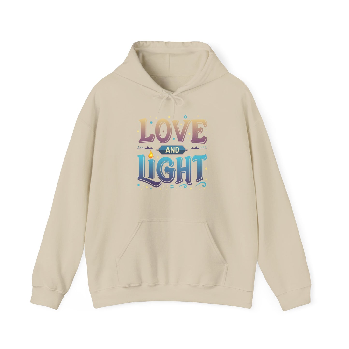 Love and Light Hoodie – Positive Message Pullover for Spiritual & Mindful Living