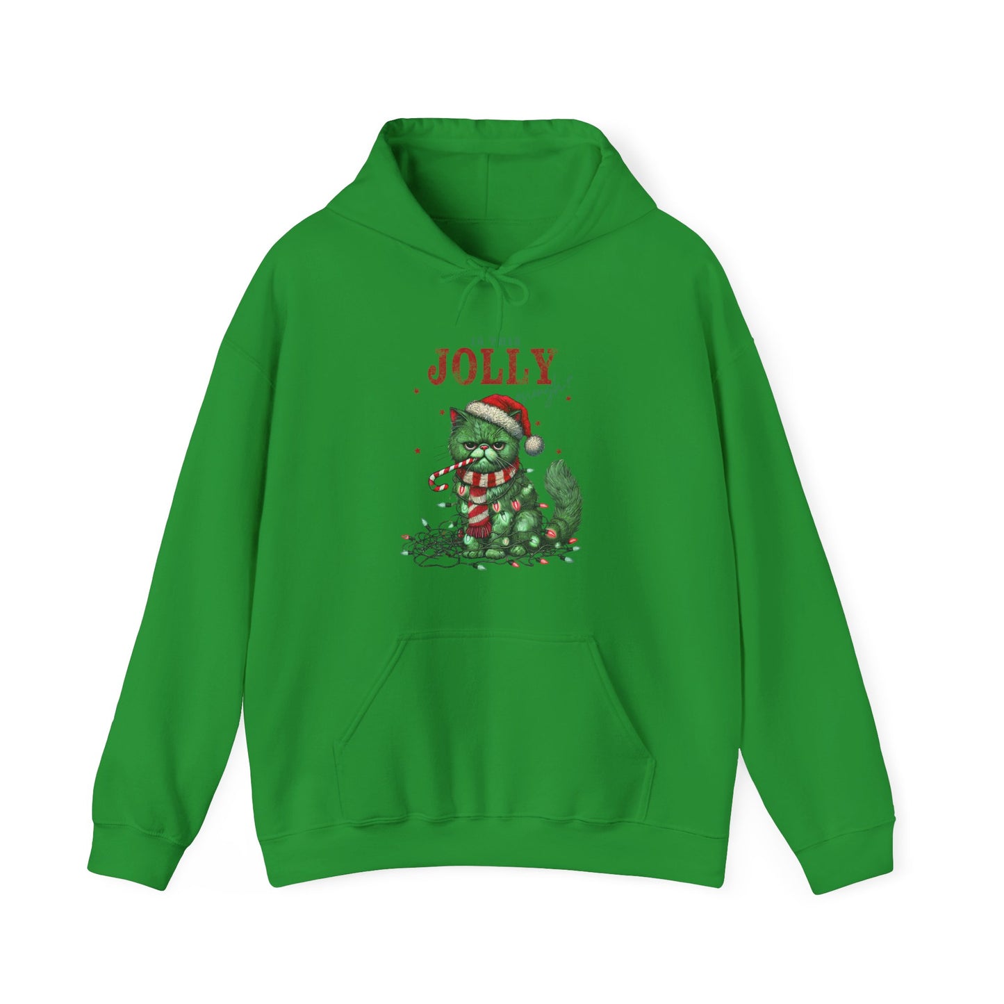 Holiday Dino Hoodie - "Be Jolly" Cute Christmas T-Rex Sweatshirt