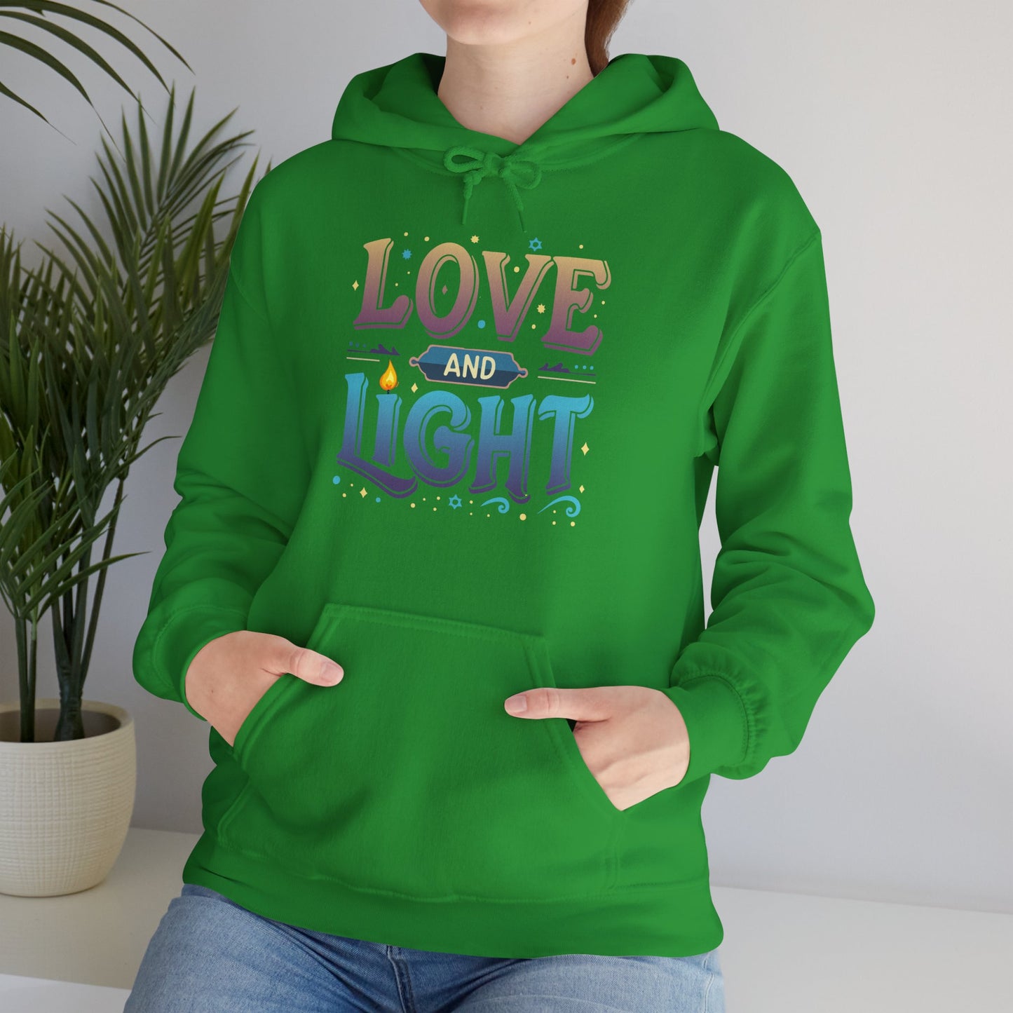 Love and Light Hoodie – Positive Message Pullover for Spiritual & Mindful Living