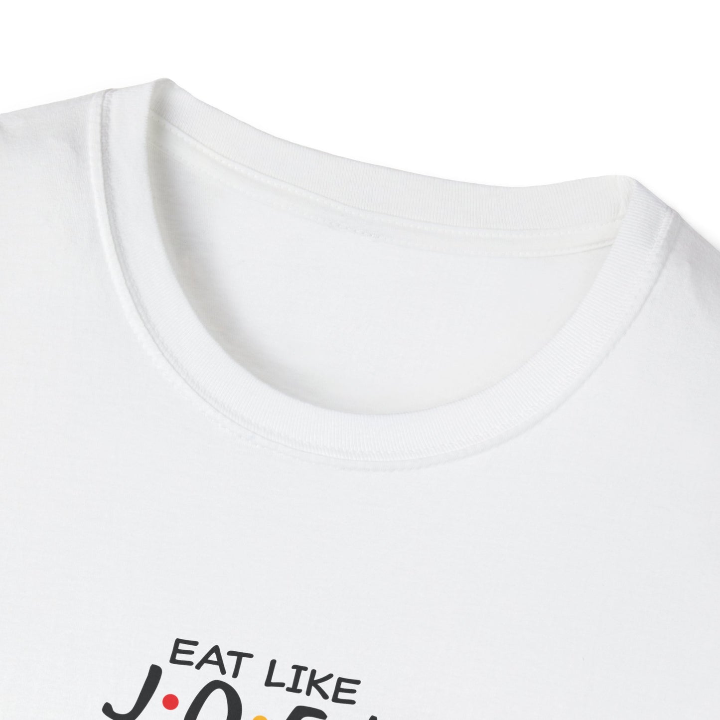 Friends TV Show Inspired Graphic T-Shirt — "Eat Like Joey, Dress Like Rachel"