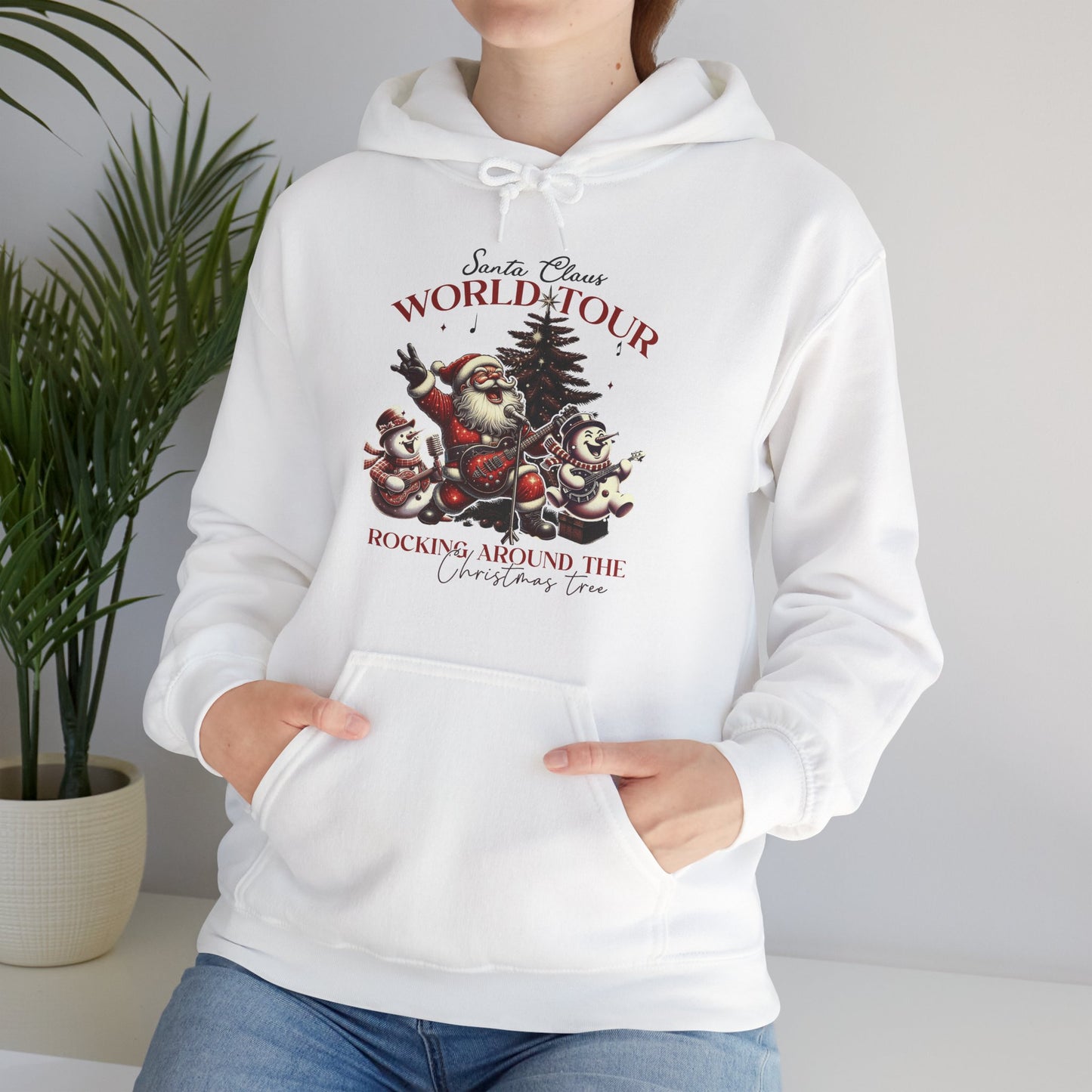 Santa Claus World Tour Hoodie — 'Rocking Around the' Christmas Sweatshirt