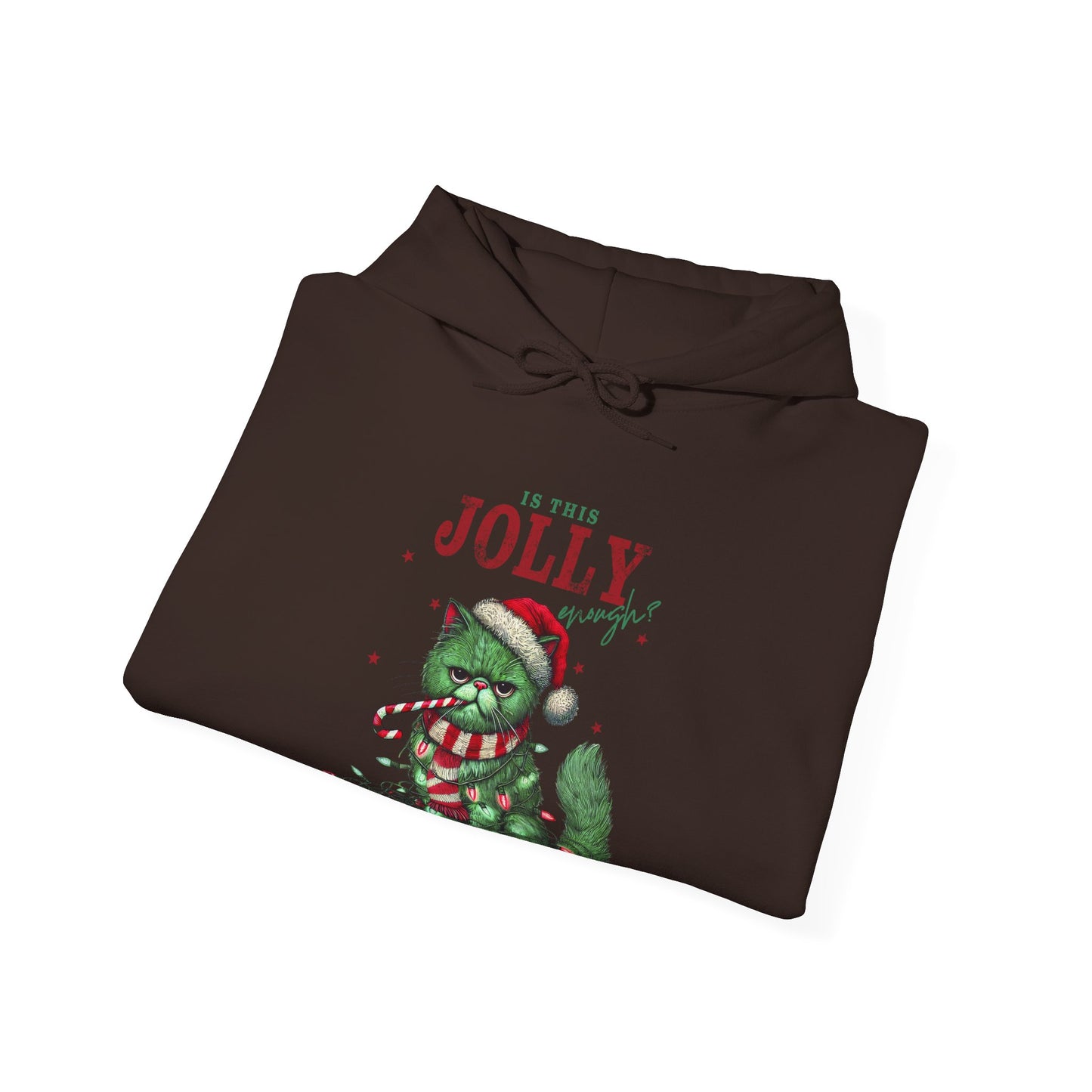 Holiday Dino Hoodie - "Be Jolly" Cute Christmas T-Rex Sweatshirt