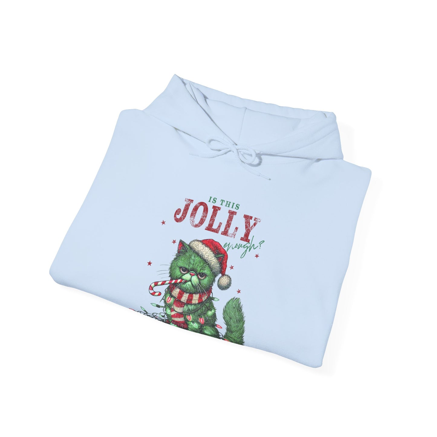 Holiday Dino Hoodie - "Be Jolly" Cute Christmas T-Rex Sweatshirt