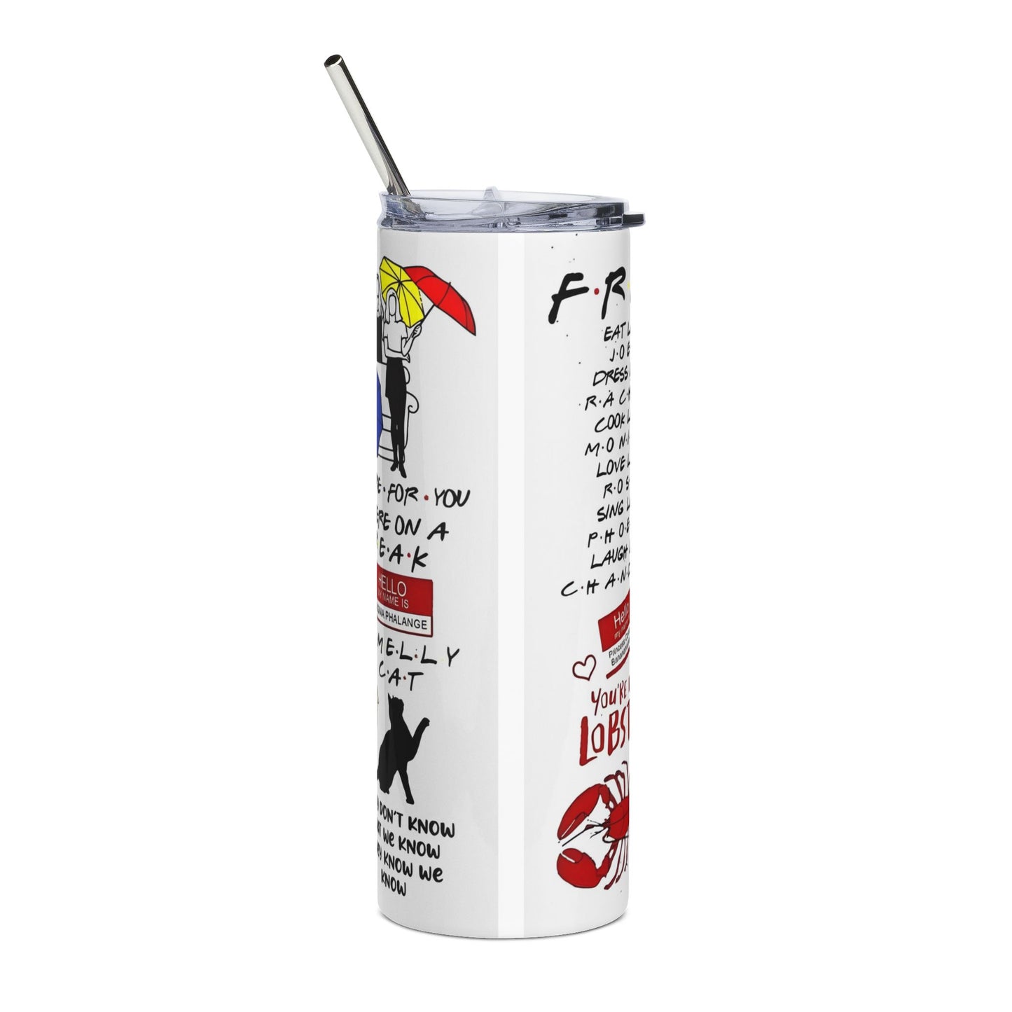 Friends TV Show Stainless Steel Tumbler — 20oz Central Perk 'I'll Be There For You' Travel Cup