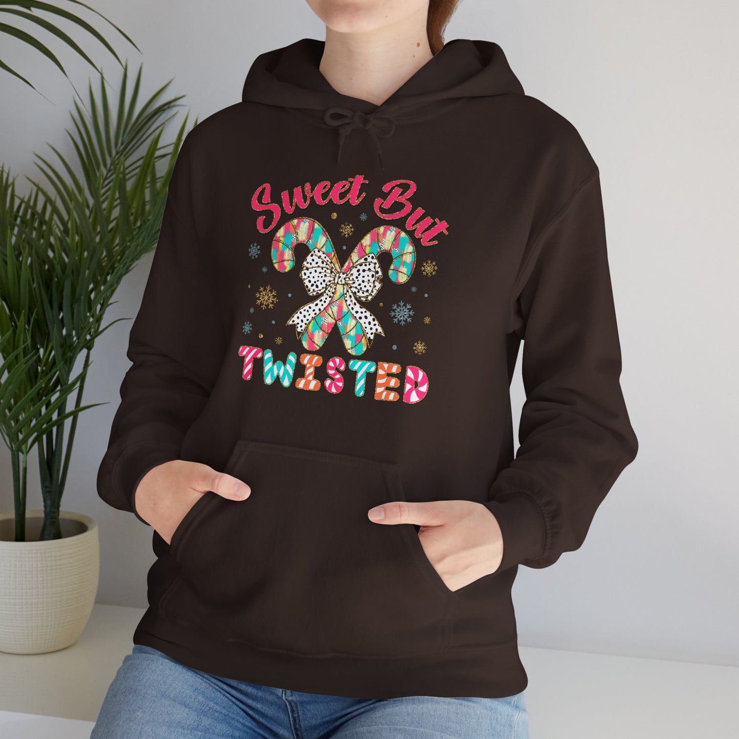 Sweet But Twisted Hoodie – Candy Cane Butterfly Christmas Sweatshirt