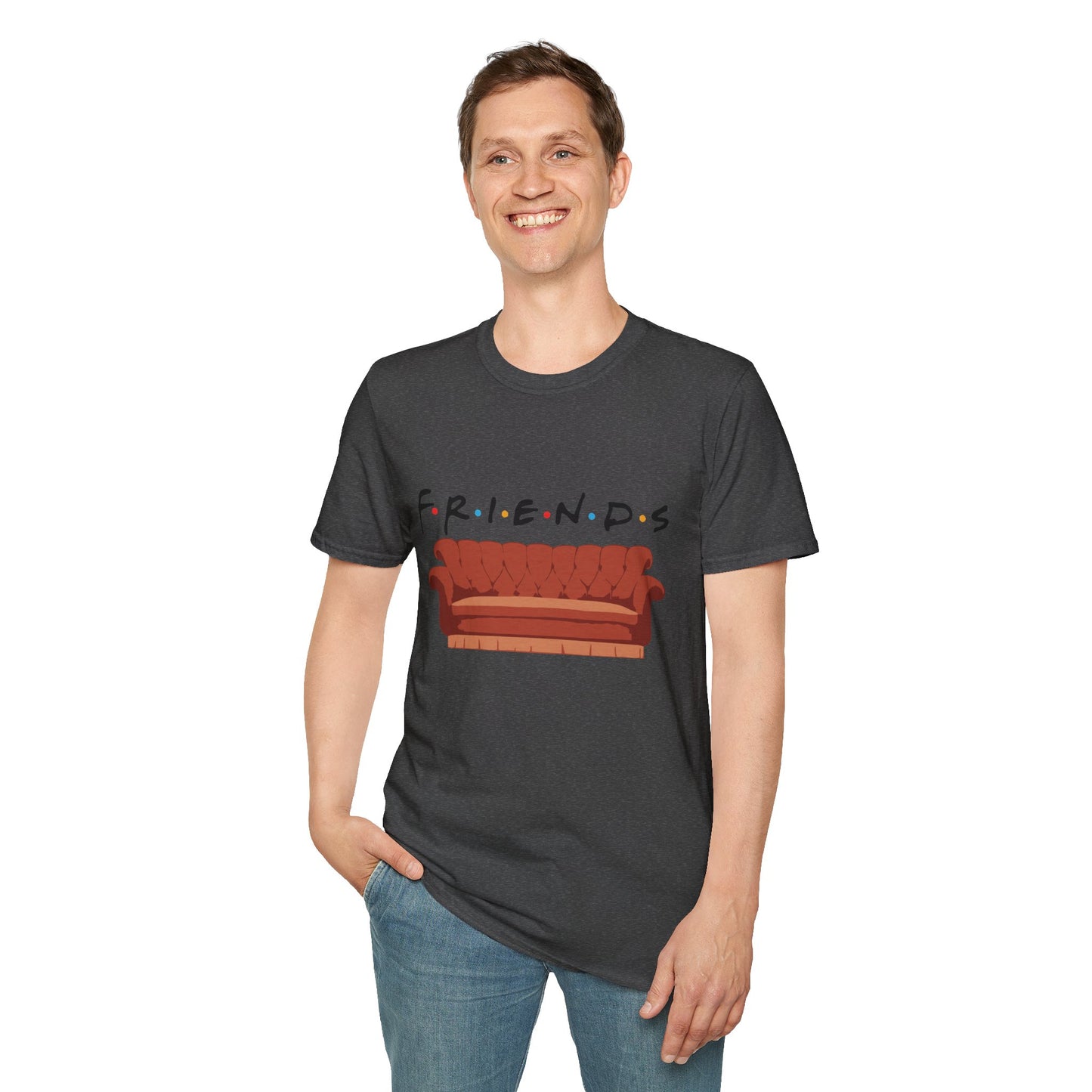 Friends TV Show Couch T-Shirt — Retro Sitcom Logo Tee
