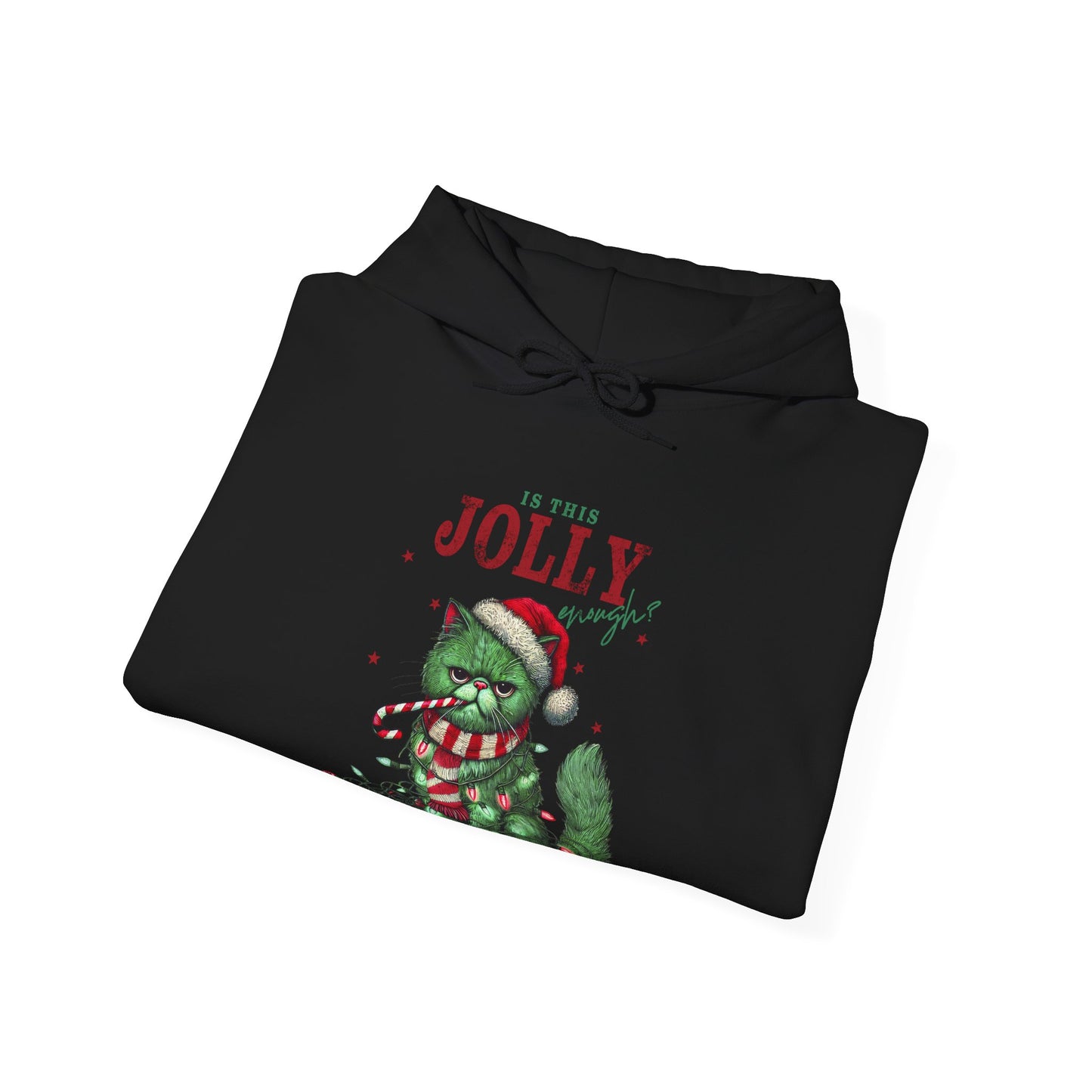 Holiday Dino Hoodie - "Be Jolly" Cute Christmas T-Rex Sweatshirt