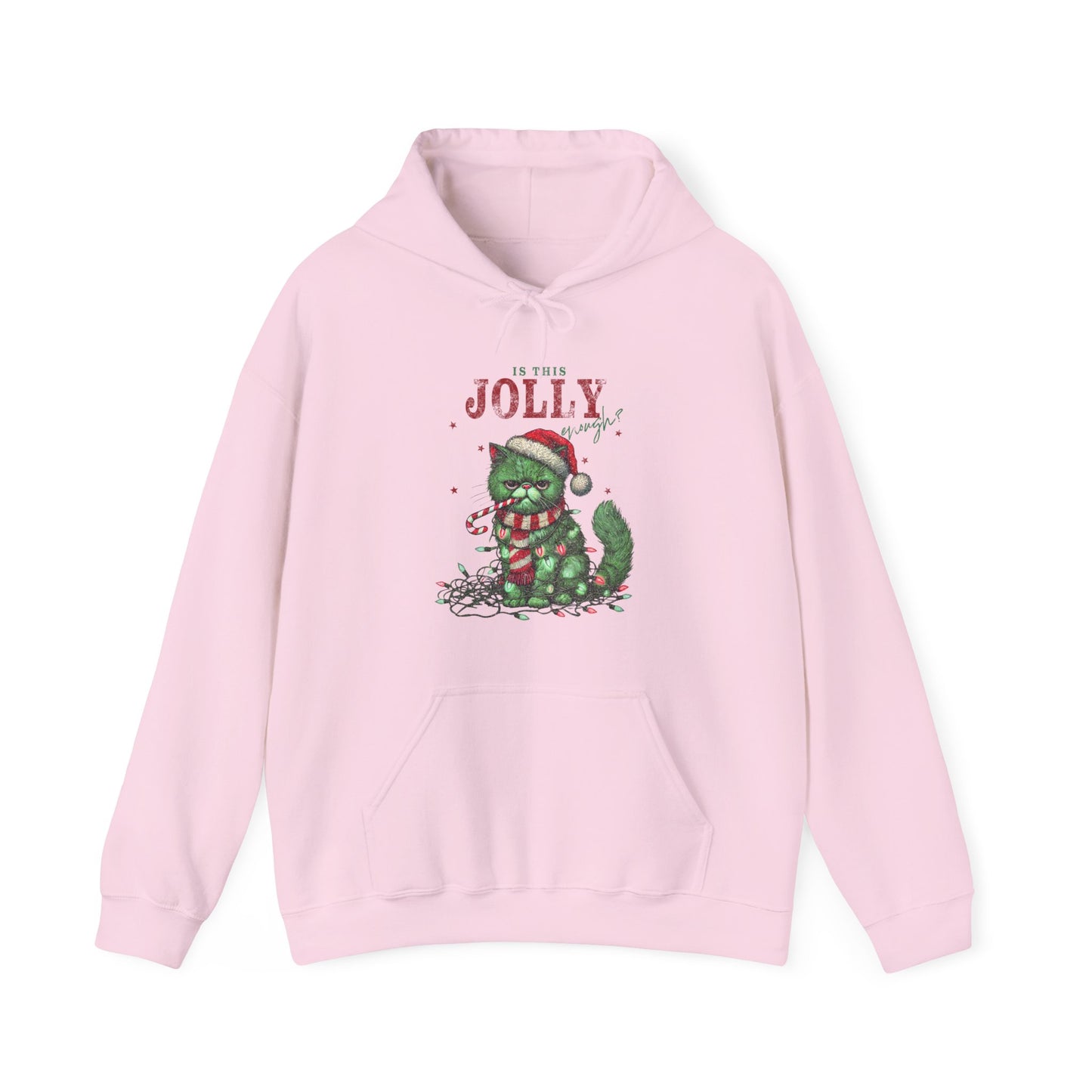 Holiday Dino Hoodie - "Be Jolly" Cute Christmas T-Rex Sweatshirt